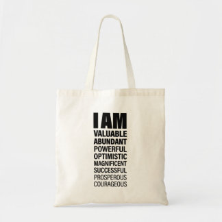 I am Art Cool Text Graphic Opportunity Quote Art Tote Bag