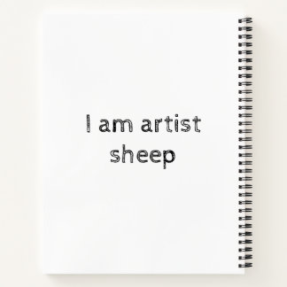 I am artist sheep merch notebook