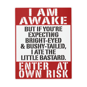 "I AM AWAKE" Metal Wall Art