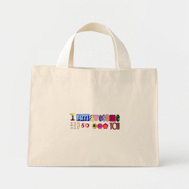 I am Awesome Mini Tote Bag (Front)