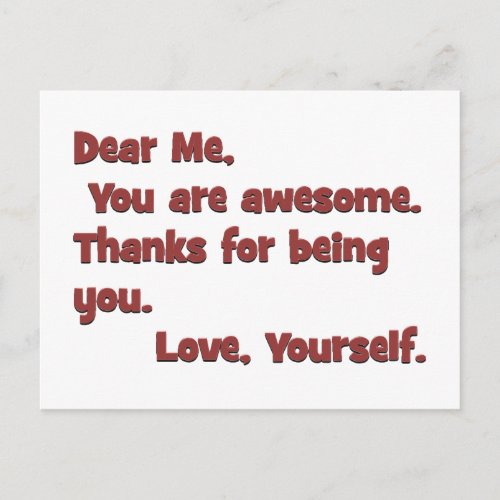 I am awesome postcard