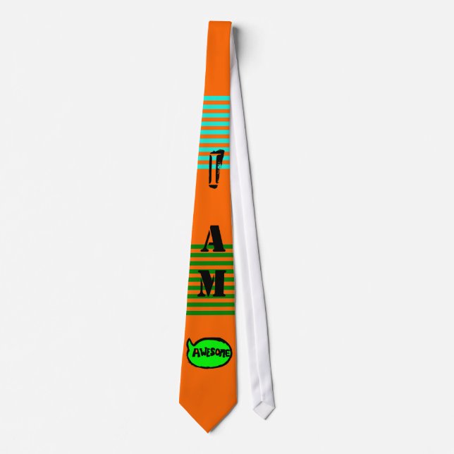 I Am Awesome TIE (Traffic Cone Orange) (Front)