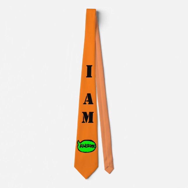 I Am Awesome TIE (Traffic Cone Orange) (Front)