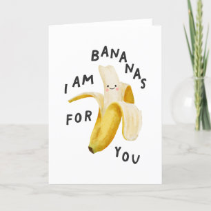 I Am Bananas For You Letterpress Thank You Card