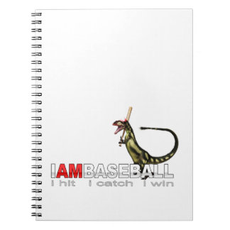 I am Baseball Dinosaur Notebook