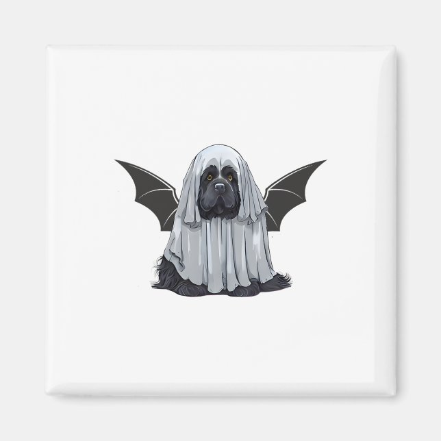 I Am Bat Ghost Dog. Cute Dog Dressed As Ghost Hall Magnet (Front)