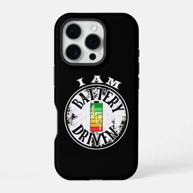 I am battery driven  iphone case (Back)
