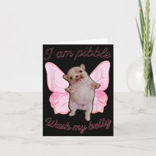 I Am Bble Wash My Belly Bble Meme Funny Dog Brainr Card