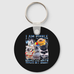 I Am Bble Wash My Belly Bble Meme Funny Dog Brainr Keychain