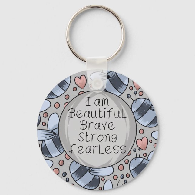 I am beautiful  keychain (Front)