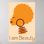 I Am Beauty Natural Hair Poster at Zazzle
