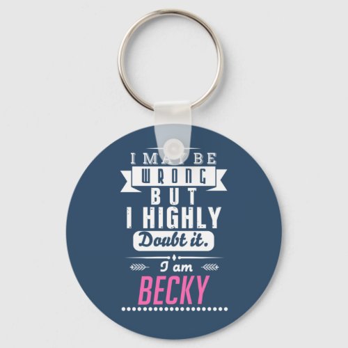 I am Becky I may be wrong but I highly doubt it Keychain