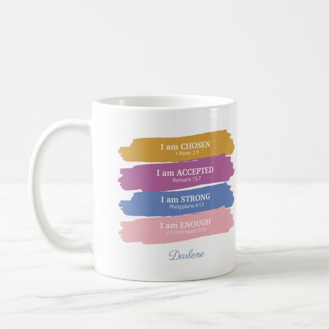 I am Bible Verses Personalized Coffee Mug (Left)