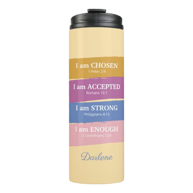 I am Bible Verses Personalized Thermal Tumbler (Front)