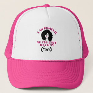 I Am Biracial No You Can't Touch My Curls Trucker Hat