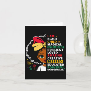 I Am Black Child Black History Month Juneteenth Af Card