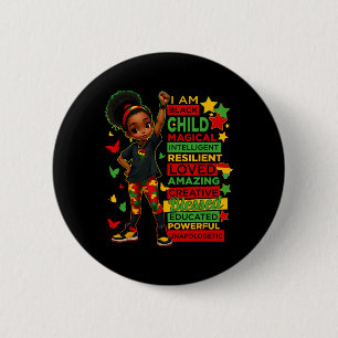 I Am Black Child History Month African American Ki Button