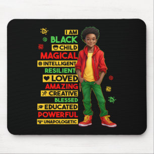 I Am Black Child History Month African American Ki Mouse Pad