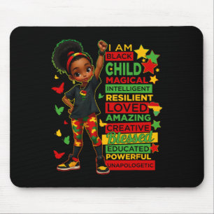 I Am Black Child History Month African American Ki Mouse Pad