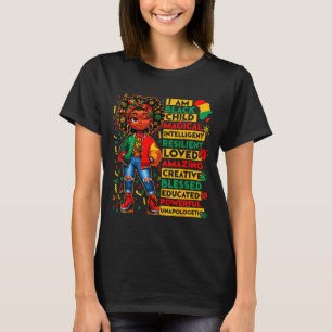 I Am Black Child Magical Black Woman African Black T-Shirt