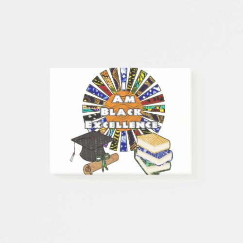 I am Black Excellence African Fabric Collage Post_it Notes