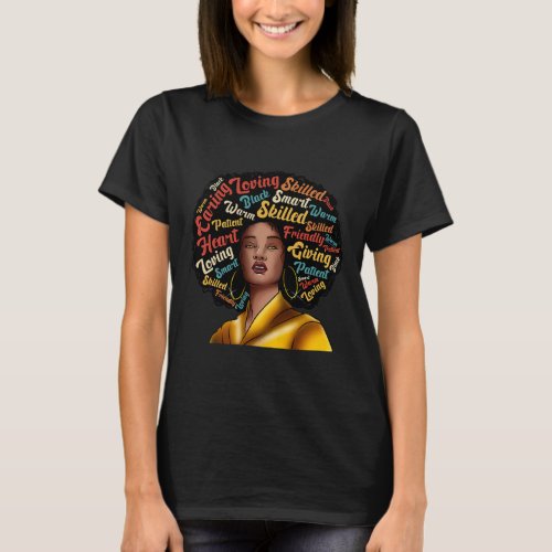 I Am Black Excellence Strong Woman Black   T_Shirt