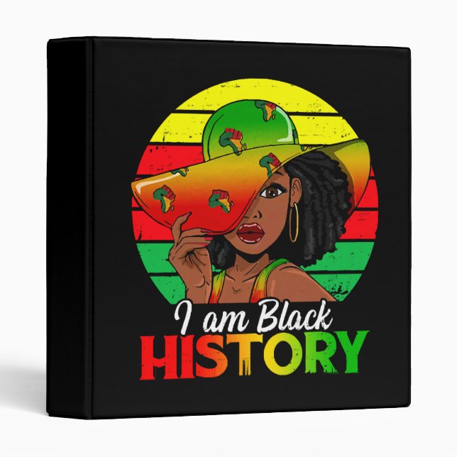 I Am Black History African America 3 Ring Binder (Front/Spine)