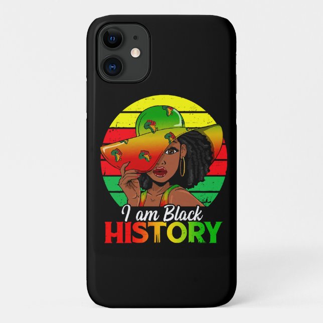 I Am Black History African America Case-Mate iPhone Case (Back)
