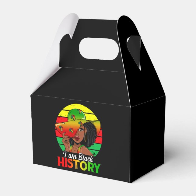 I Am Black History African America Favor Boxes (Front Side)