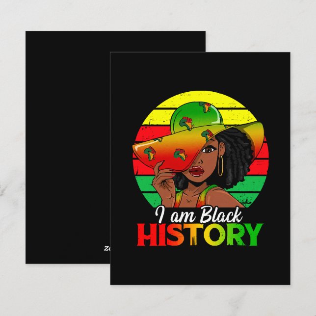 I Am Black History African America Holiday Card (Front/Back)