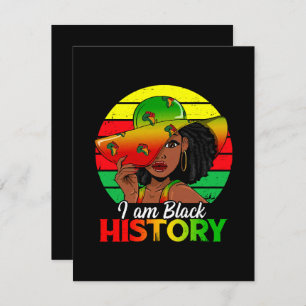 I Am Black History African America Holiday Card