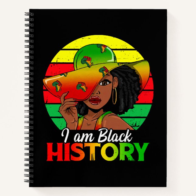 I Am Black History African America Notebook (Front)