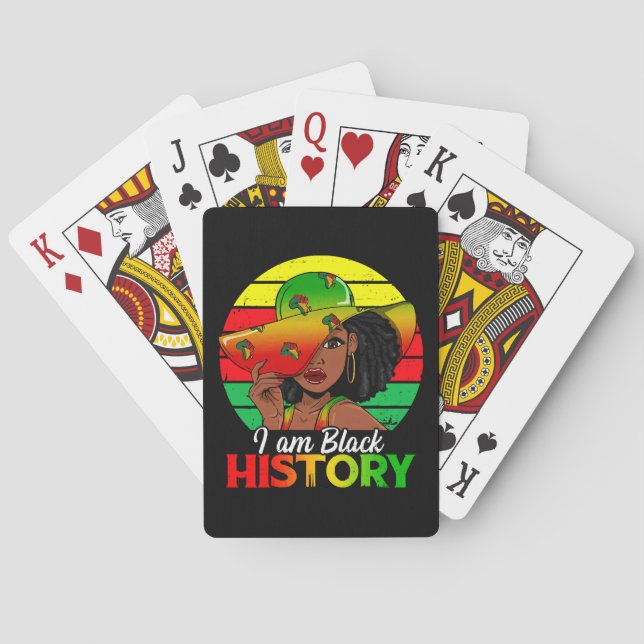 I Am Black History African America Poker Cards (Back)