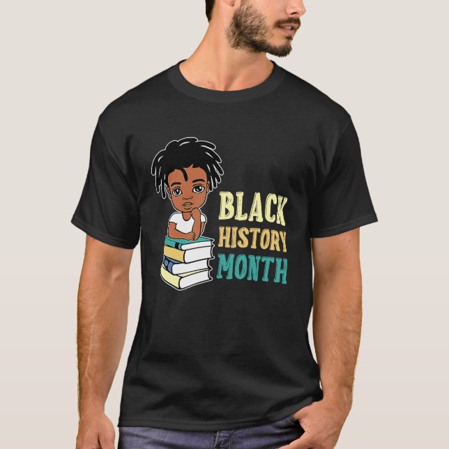 I Am Black History African American Black Pride bo T-Shirt (Front)
