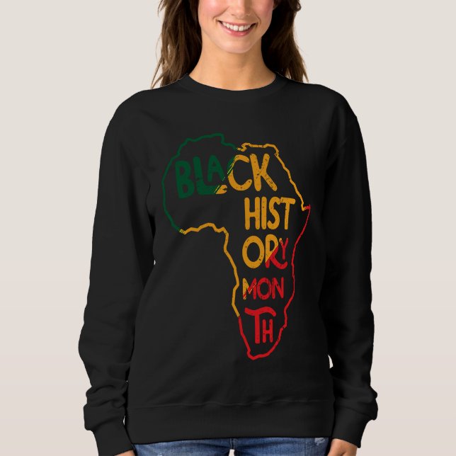 I Am Black History African American Map Sweatshirt (Front)