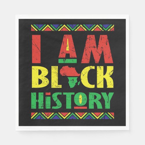 I Am Black History BHM Party Napkins