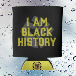 I Am Black History – Black Fist Graphic Can Cooler