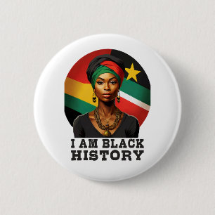 I am Black History Button