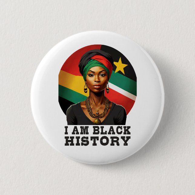 I am Black History Button (Front)