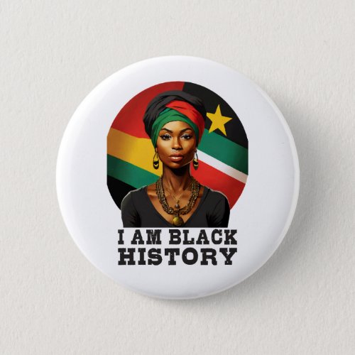 I am Black History Button