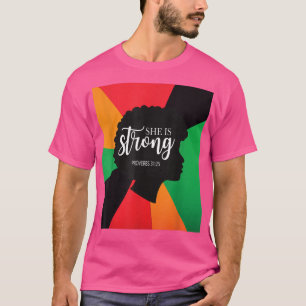 I Am Black History Christian She Is Strong Junetee T-Shirt
