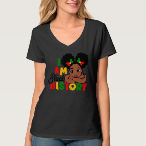 I Am Black History  For Kids Girls Black History M T_Shirt