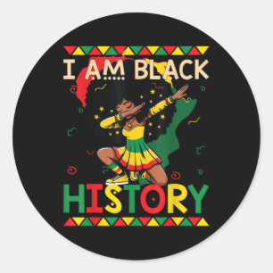 I Am Black History For Women Girls Kids Classic Round Sticker