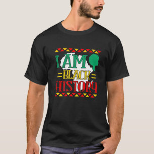 I Am Black History Future Melanin King Kids Black T-Shirt