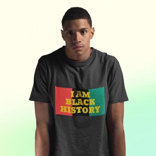 I Am Black History in Gold Font T_Shirt