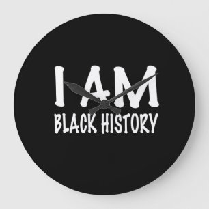 I Am Black History Large Clock