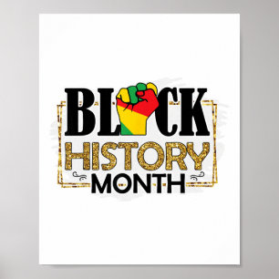 I Am Black History Melanin Men Women Kids Poster
