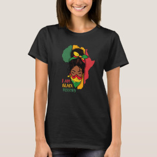 I Am Black History Month Africa Map & Black Queen T-Shirt