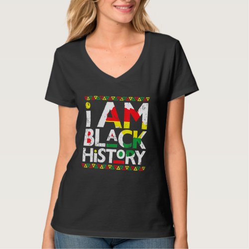 I Am Black History Month African Afro American Pri T_Shirt
