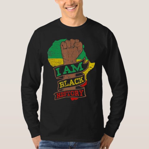 I Am Black History Month African American Black Pr T_Shirt